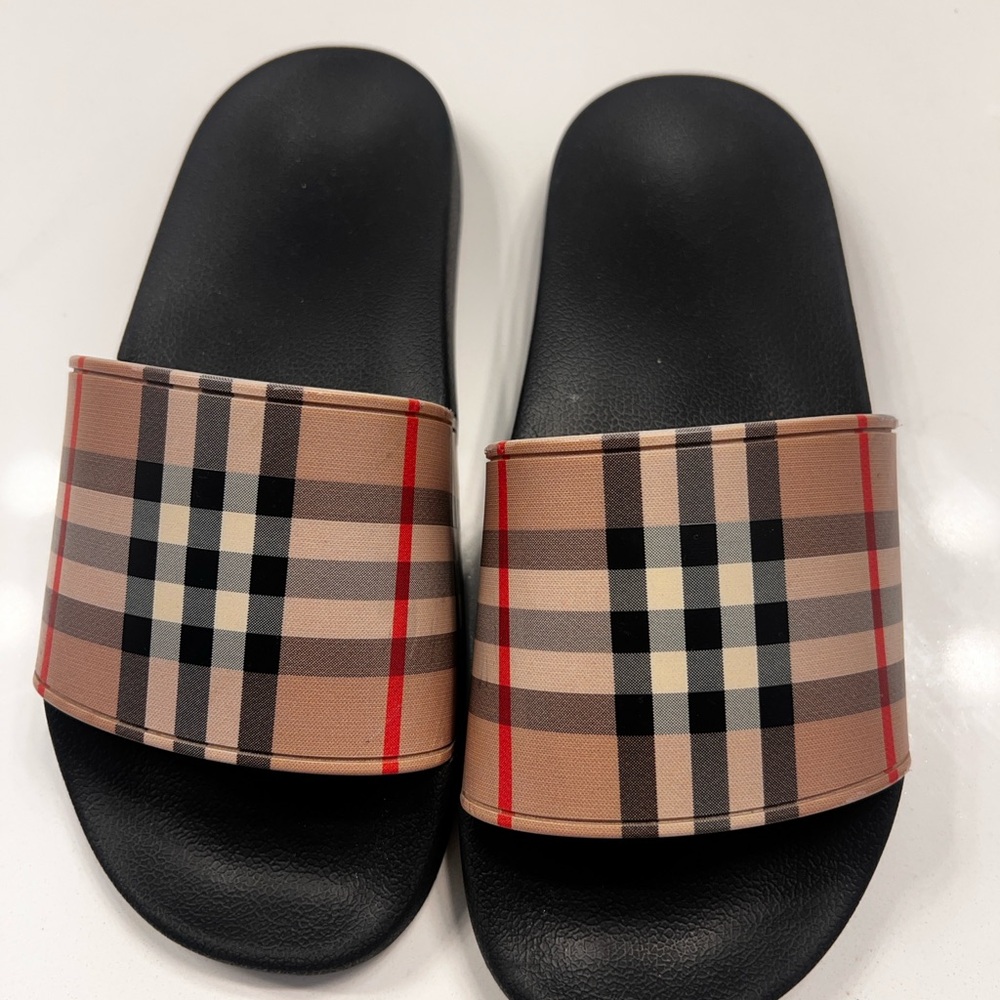 Burberry Check Slides